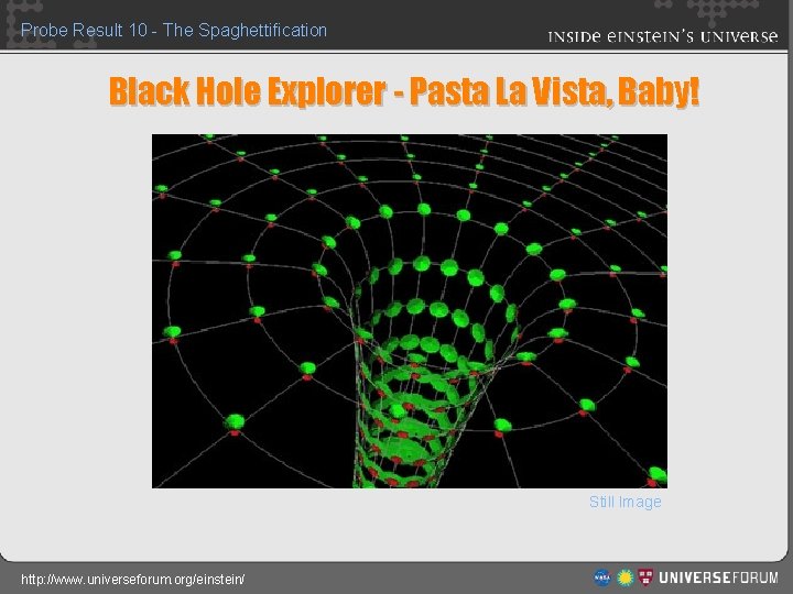 Probe Result 10 - The Spaghettification Black Hole Explorer - Pasta La Vista, Baby!