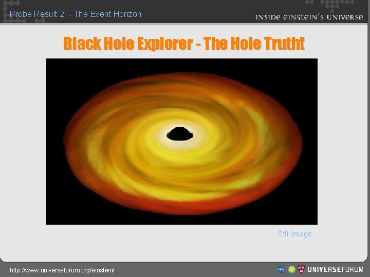 Probe Result 2 - The Event Horizon Black Hole Explorer - The Hole Truth!