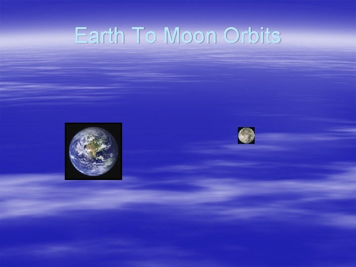 Earth To Moon Orbits 