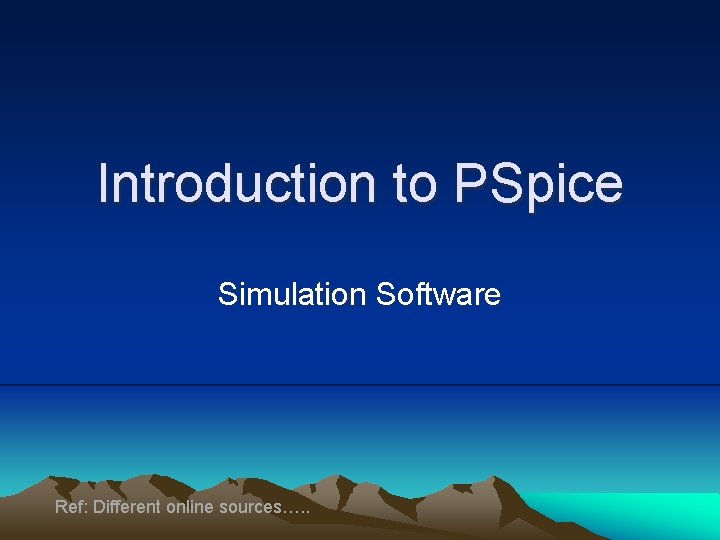 Simulator pspice online PSpice Electronic