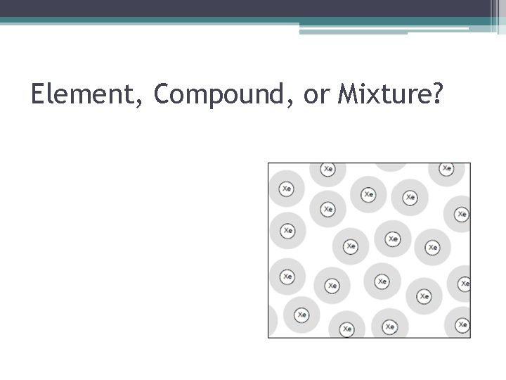 Element, Compound, or Mixture? 