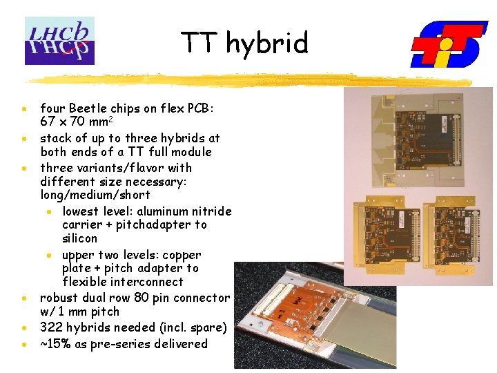 TT hybrid · · · four Beetle chips on flex PCB: 67 x 70