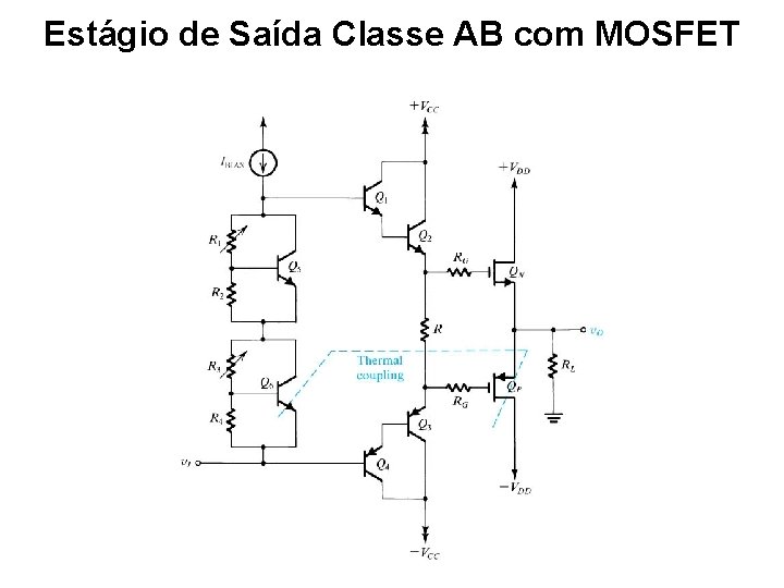 Estágio de Saída Classe AB com MOSFET 
