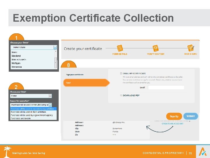 Exemption Certificate Collection 1 8 7 6 5 4 2 Making sales tax less