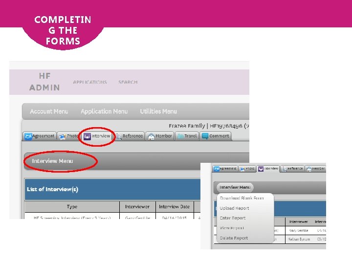 COMPLETIN G THE FORMS 