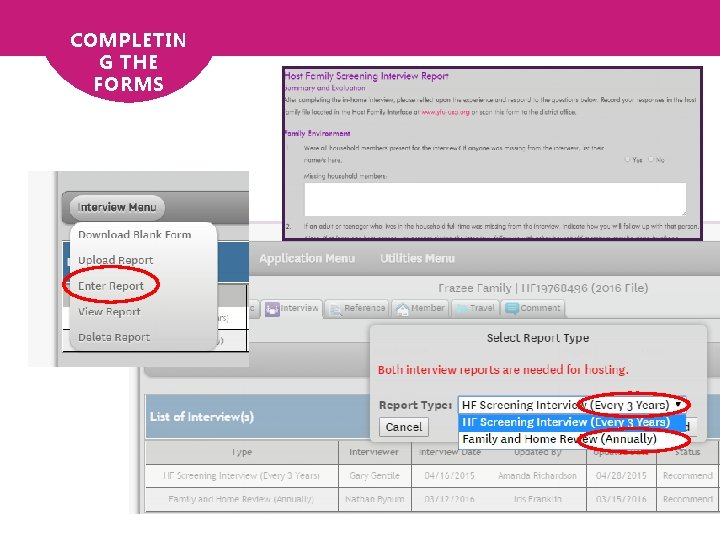 COMPLETIN G THE FORMS 