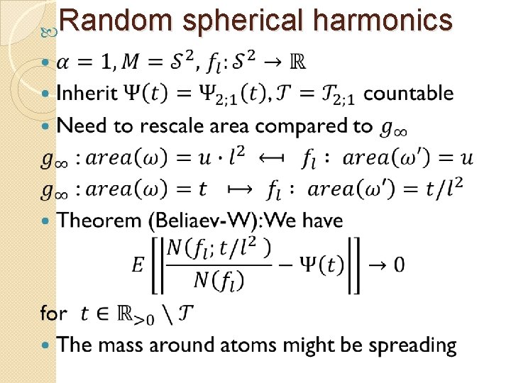 Random spherical harmonics 