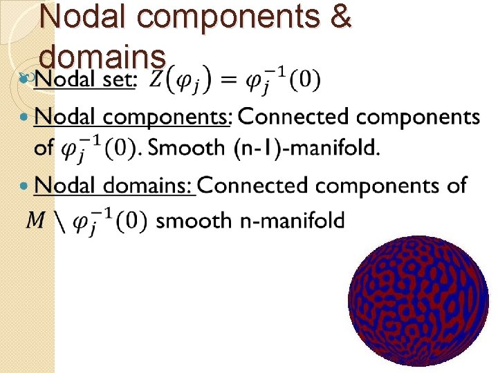 Nodal components & domains 
