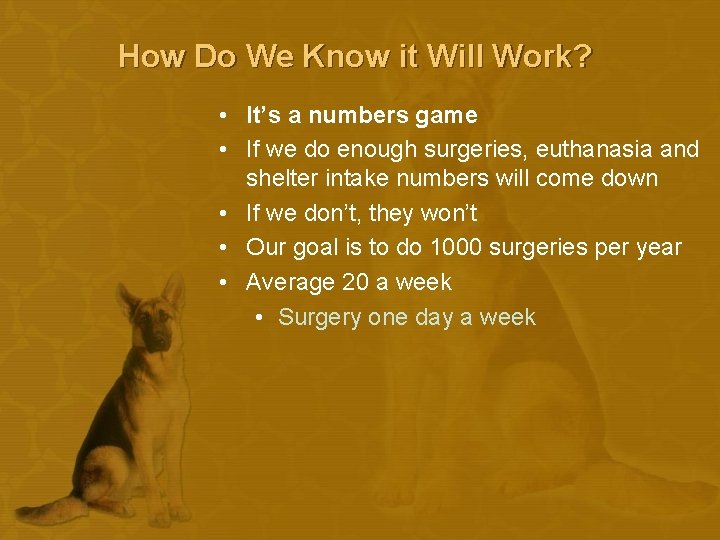 How Do We Know it Will Work? • It’s a numbers game • If