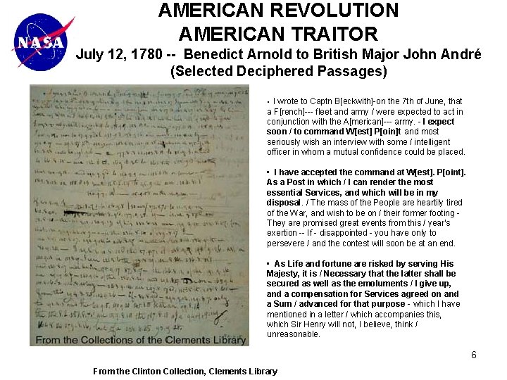 AMERICAN REVOLUTION AMERICAN TRAITOR July 12, 1780 -- Benedict Arnold to British Major John