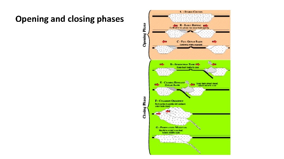 Opening and closing phases 