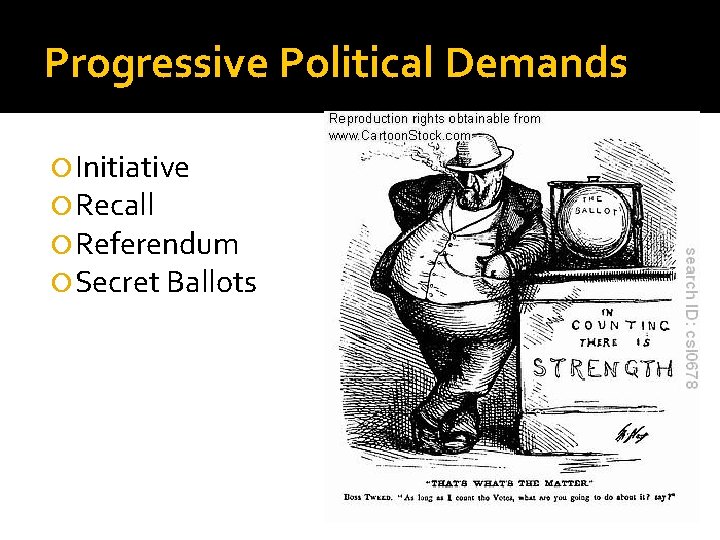 Progressive Political Demands Initiative Recall Referendum Secret Ballots 