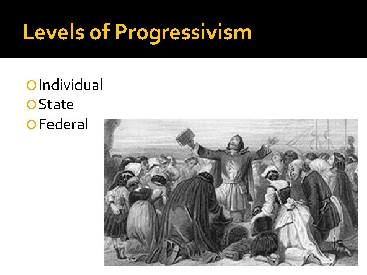 Levels of Progressivism Individual State Federal 