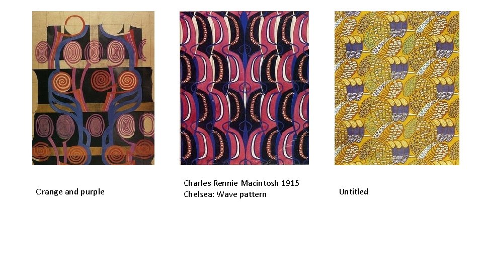 Orange and purple Charles Rennie Macintosh 1915 Chelsea: Wave pattern Untitled 