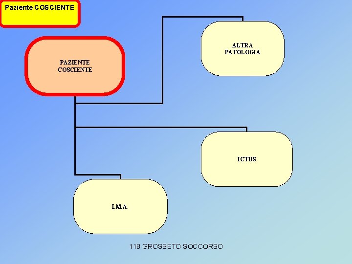 Paziente COSCIENTE ALTRA PATOLOGIA PAZIENTE COSCIENTE ICTUS I. M. A. 118 GROSSETO SOCCORSO 