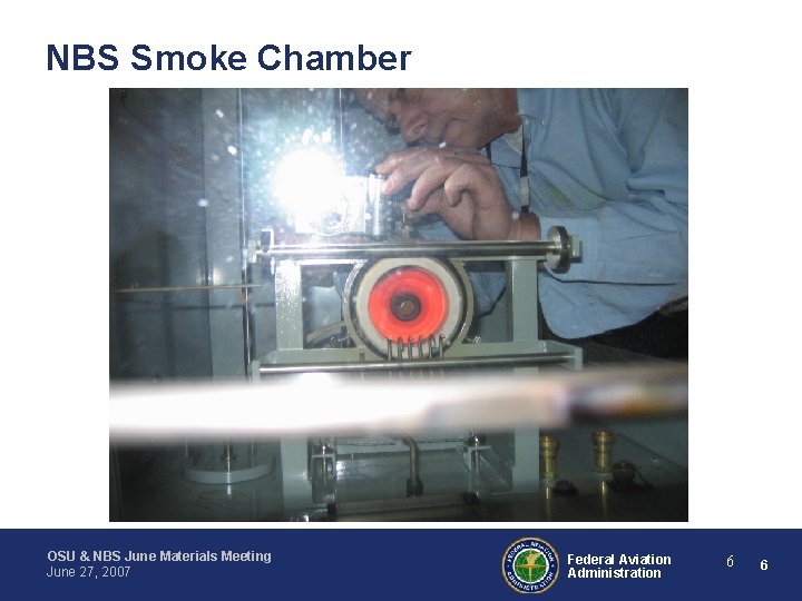 NBS Smoke Chamber OSU & NBS June Materials Meeting June 27, 2007 Federal Aviation