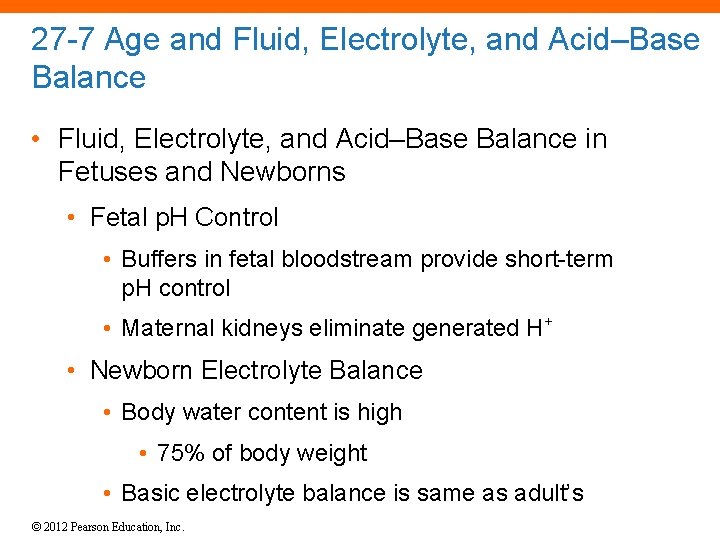 27 -7 Age and Fluid, Electrolyte, and Acid–Base Balance • Fluid, Electrolyte, and Acid–Base