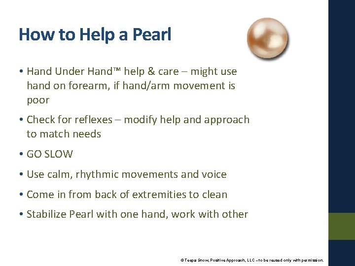 How to Help a Pearl • Hand Under Hand™ help & care – might