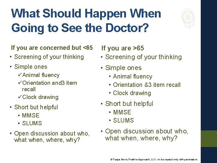 What Should Happen When Going to See the Doctor? If you are concerned but