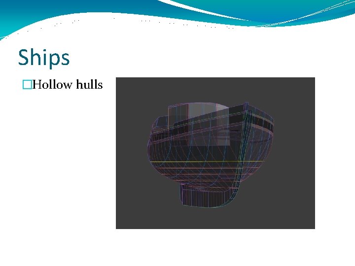 Ships �Hollow hulls 