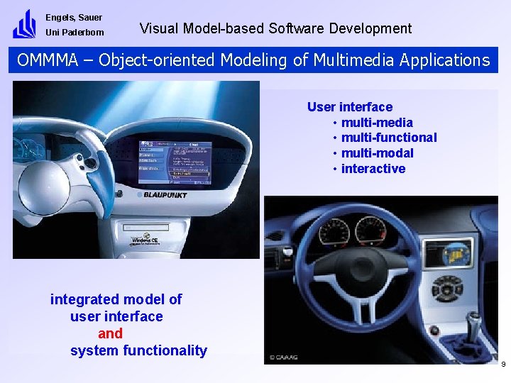 Engels, Sauer Uni Paderborn Visual Model-based Software Development OMMMA – Object-oriented Modeling of Multimedia