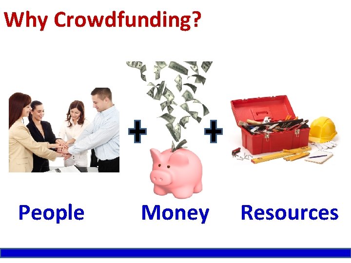 Why Crowdfunding? People Money Resources 