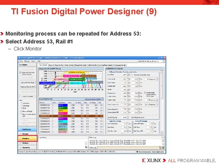 TI Fusion Digital Power Designer (9) Monitoring process can be repeated for Address 53: