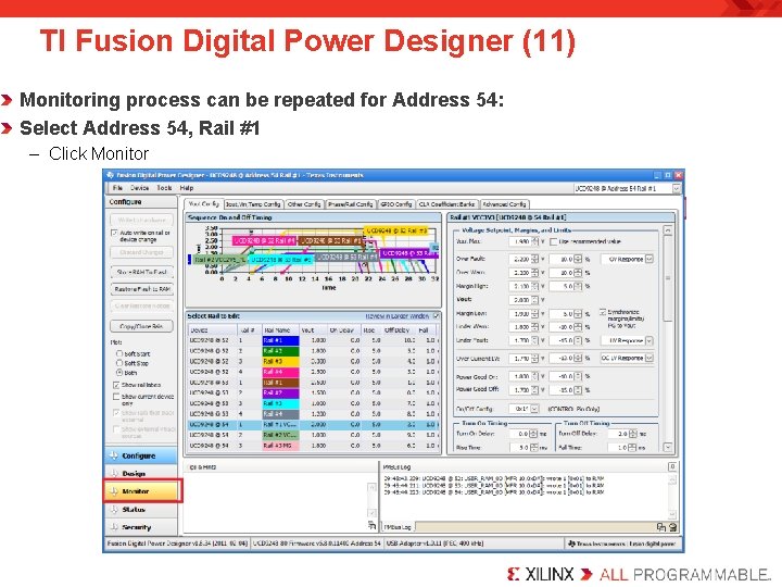 TI Fusion Digital Power Designer (11) Monitoring process can be repeated for Address 54: