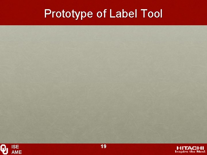 Prototype of Label Tool ISE AME 19 