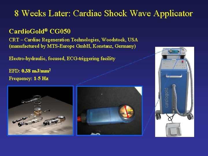 8 Weeks Later: Cardiac Shock Wave Applicator Cardio. Gold® CG 050 CRT – Cardiac