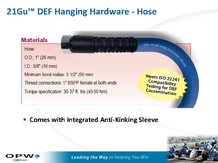21 Gu™ DEF Hanging Hardware - Hose § Comes with Integrated Anti-Kinking Sleeve 13