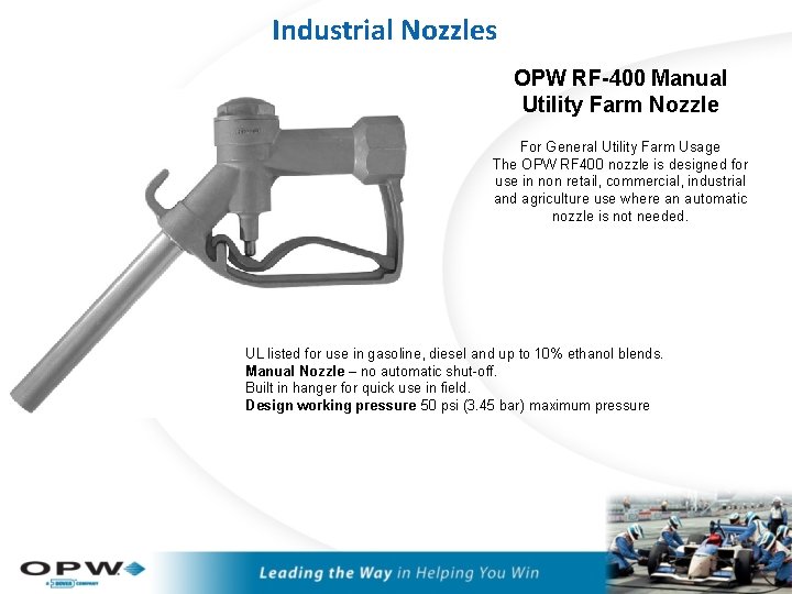 Industrial Nozzles OPW RF-400 Manual Utility Farm Nozzle For General Utility Farm Usage The