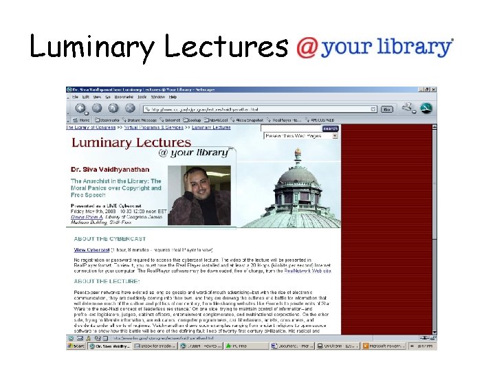 Luminary Lectures Luminary Lectures