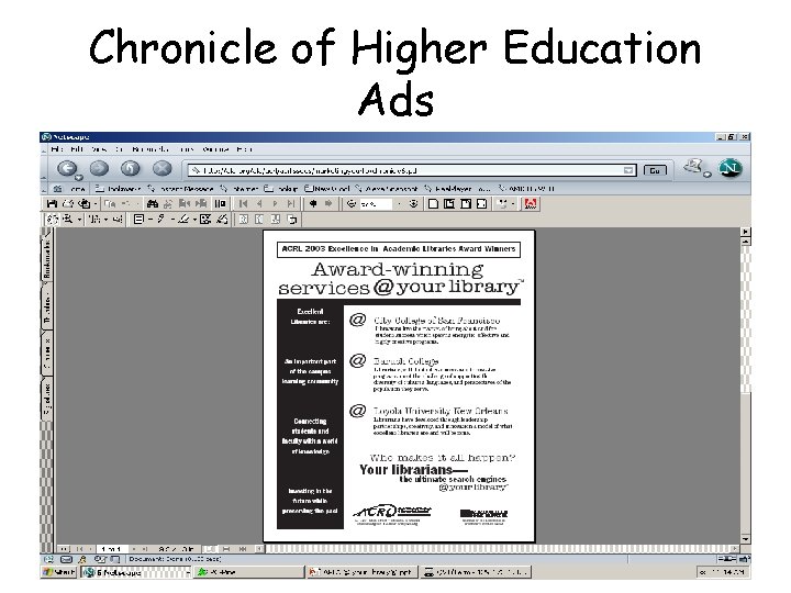 Chronicle of Higher Education Ads Chronicle of Higher Education Ads