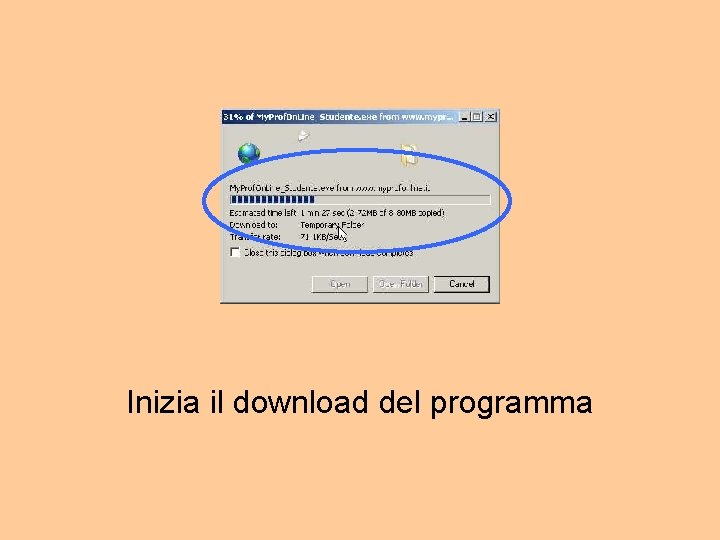 Inizia il download del programma 