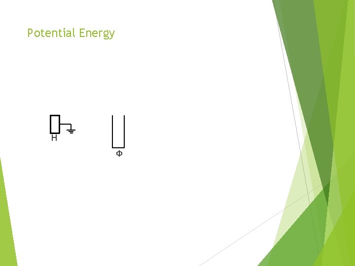 Potential Energy H Ф 