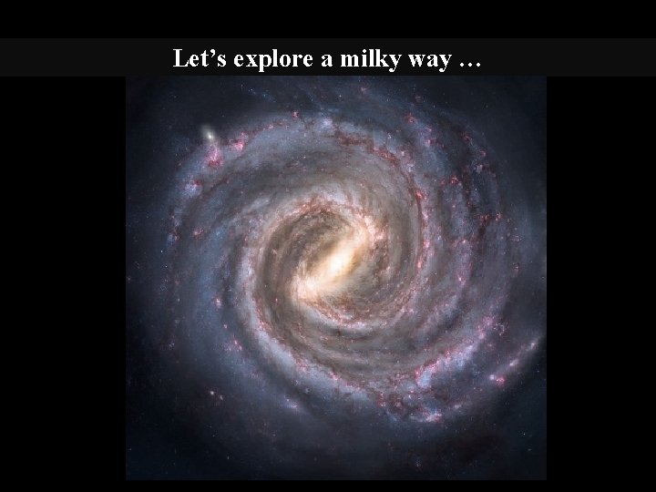 Let’s explore a milky way … 