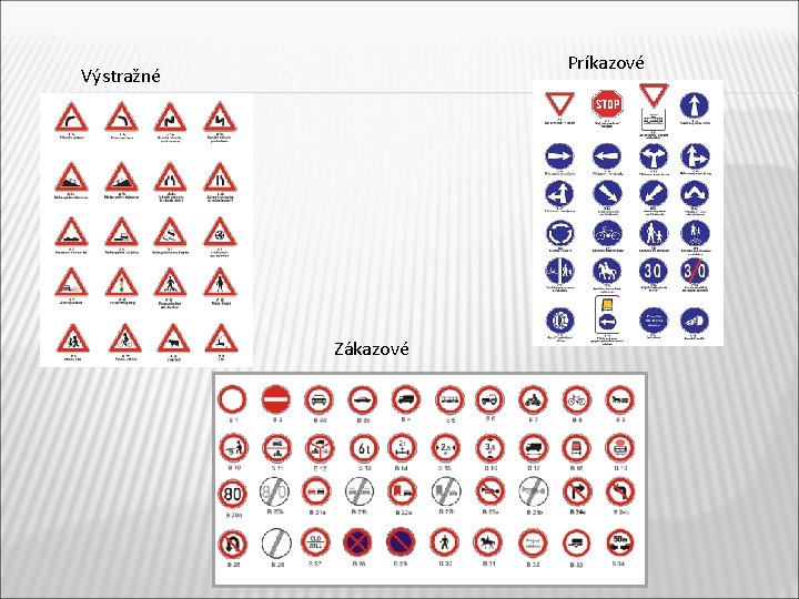 Príkazové Výstražné Zákazové 