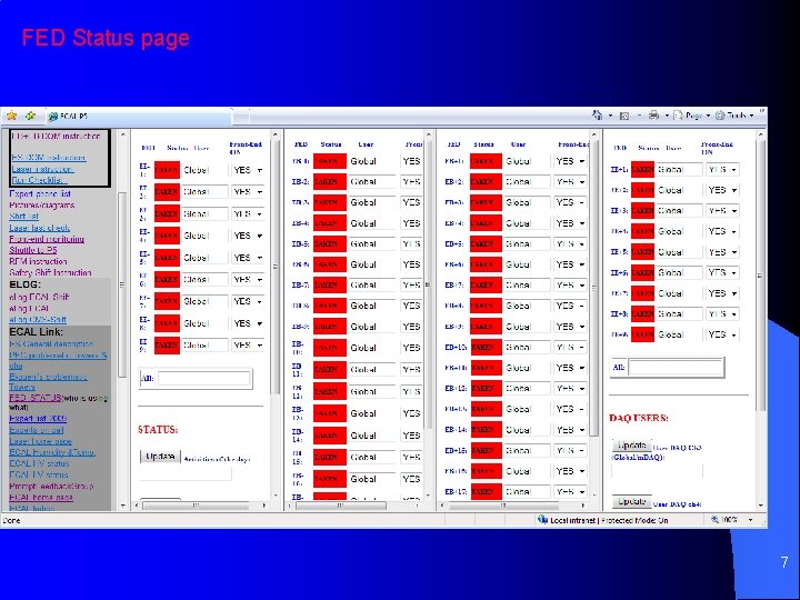 FED Status page 7 