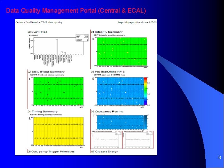 Data Quality Management Portal (Central & ECAL) 8 