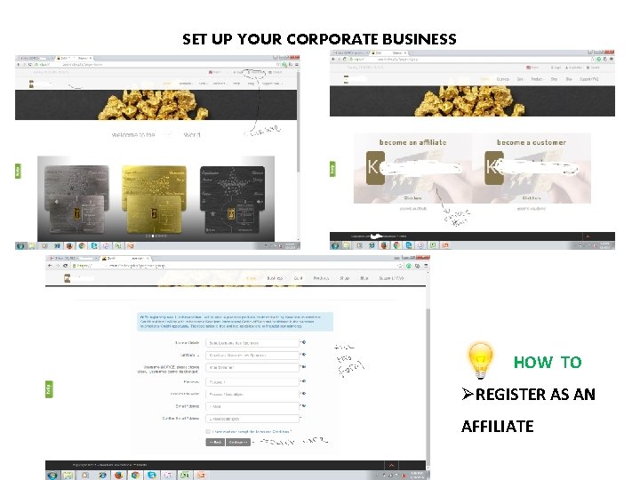 SET UP YOUR CORPORATE BUSINESS HOW TO ØREGISTER AS AN AFFILIATE 