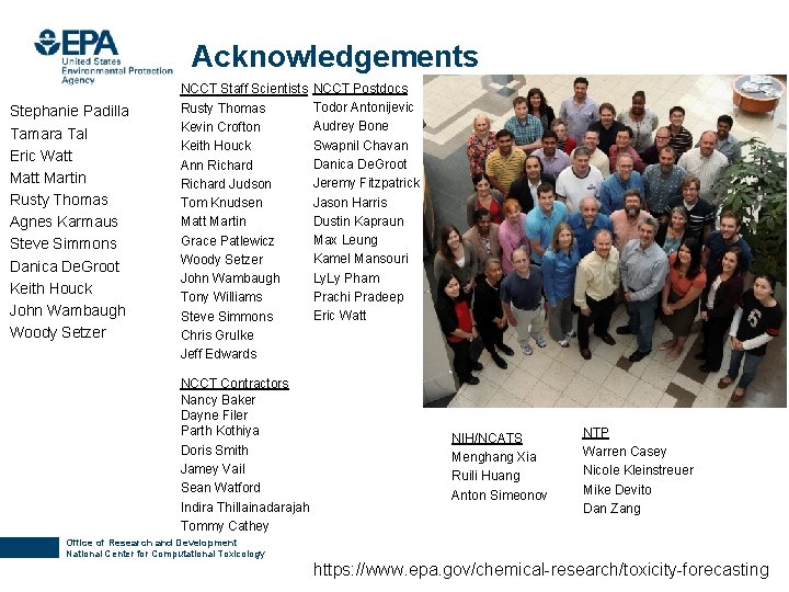 Acknowledgements Stephanie Padilla Tamara Tal Eric Watt Martin Rusty Thomas Agnes Karmaus Steve Simmons
