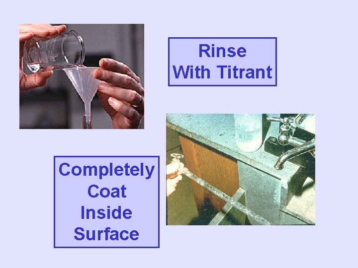 Rinse With Titrant Completely Coat Inside Surface 