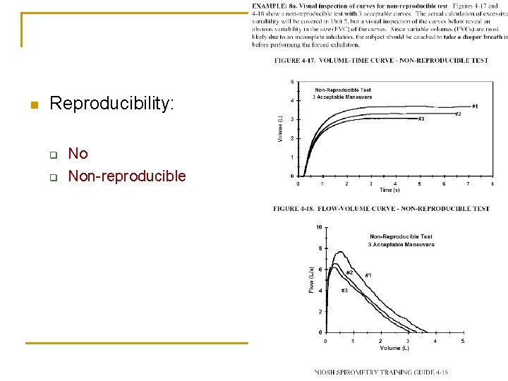 n Reproducibility: q q No Non-reproducible 