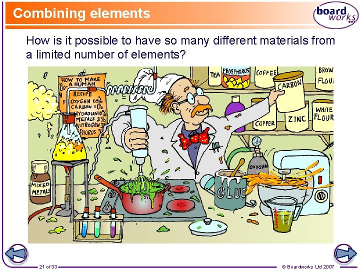 Combining elements How is it possible to have so many different materials from a