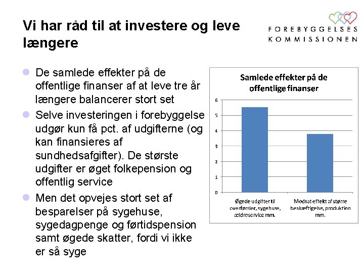 Vi har råd til at investere og leve længere l De samlede effekter på