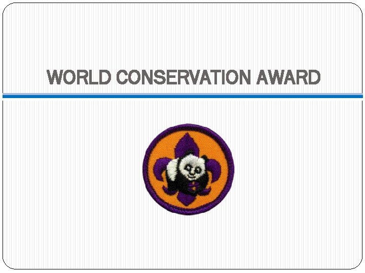 WORLD CONSERVATION AWARD 