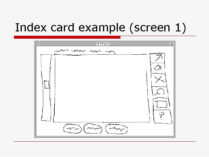 Index card example (screen 1) 