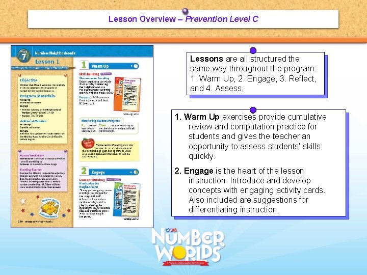 Lesson Overview – Prevention Level C Lessons are all structured the same way throughout