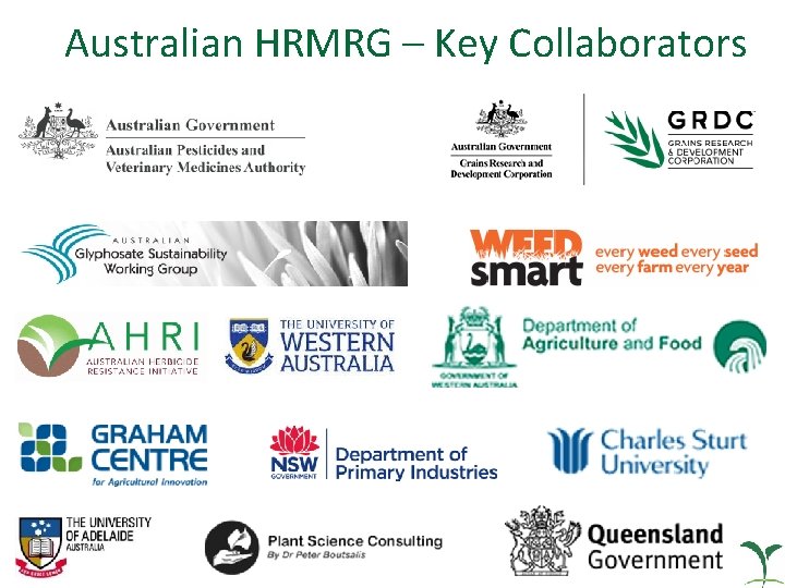 Australian HRMRG – Key Collaborators 